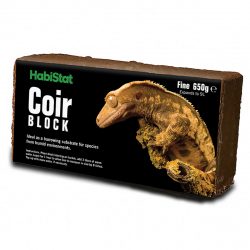 HabiStat Fine Coir Block 650 grams Substrate for Burrowing Reptiles and for reptile from Humid Environments