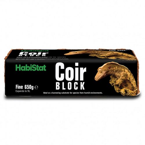 HabiStat Fine Coir Block 650g Substrate for Burrowing Reptiles and for reptile from Humid Environments