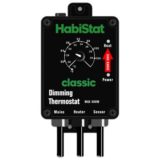 Habistat High Range Dimming Reptile Thermostat Black 600 watts