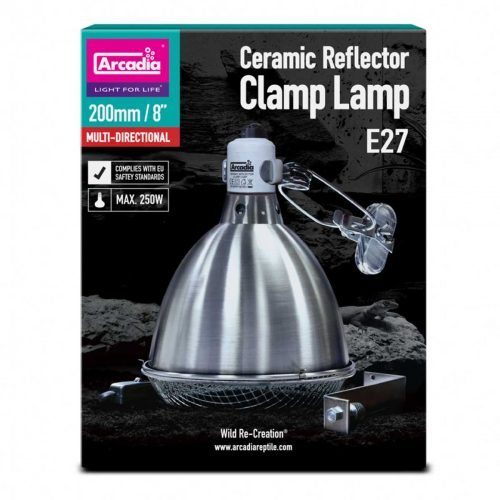 Arcadia Large Reflector Clamp Lamp With Ceramic holder 20cm