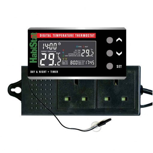 Habistat Digital Temperature Thermostat & with Day and Night & Timer Reptile Vivarium Thermostat