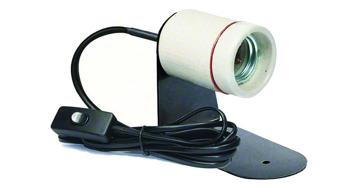 Arcadia Ceramic Lamp Holder & Bracket On/Off Switch Serpentia