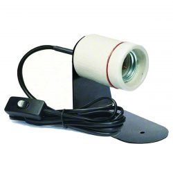 Arcadia Ceramic Lamp Holder with Bracket and on / off switch for fitting ceramic heaters up to 250w into reptile vivariums