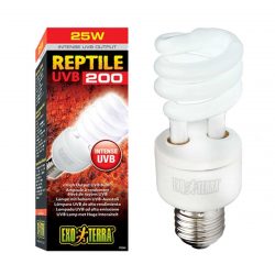 Exo Terra Reptile UVB 200 25 watts Reptile Bulb for desert reptile and species requiring very high UV
