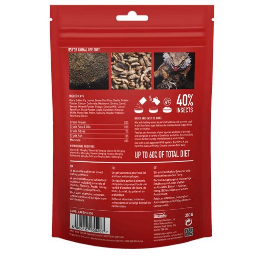 Arcadia InsectiGold 300g Packet For Bearded Dragons and Chameleons