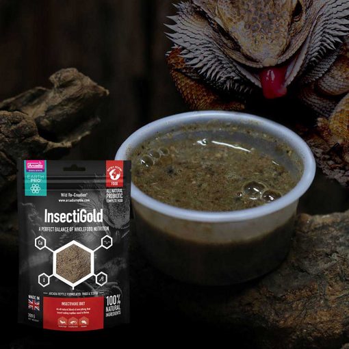 Arcadia EarthPro InsectiGold 300g Resealable Packet Food For Bearded Dragons and Chameleons