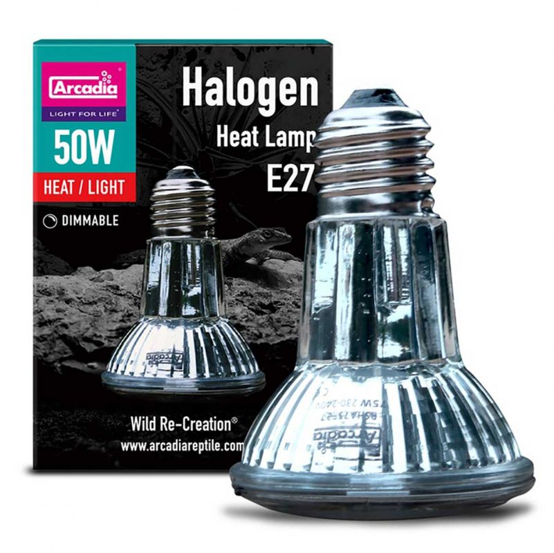 Arcadia Reptile Halogen Basking Spotlight Heat Lamp 50W Serpentia