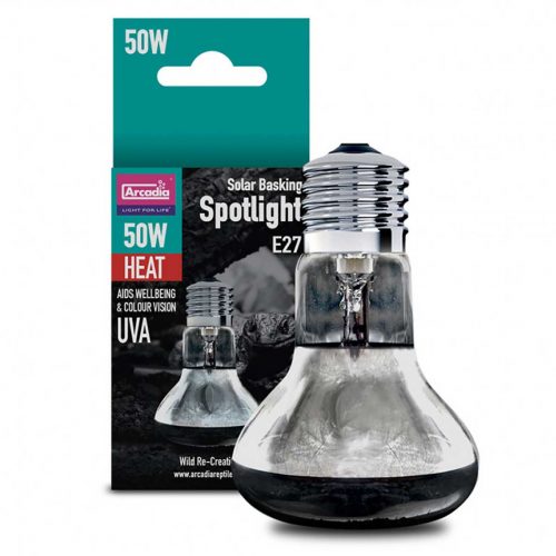 Arcadia Solar Basking Spotlight Heat Lamp | Reptile 50W Heat Bulb