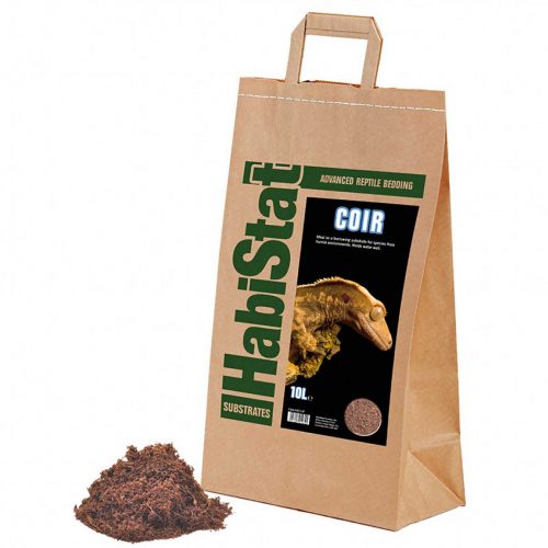 HabiStat Coir Burrowing Substrate | 10 Litre Bag | For Reptiles From Humid Environments