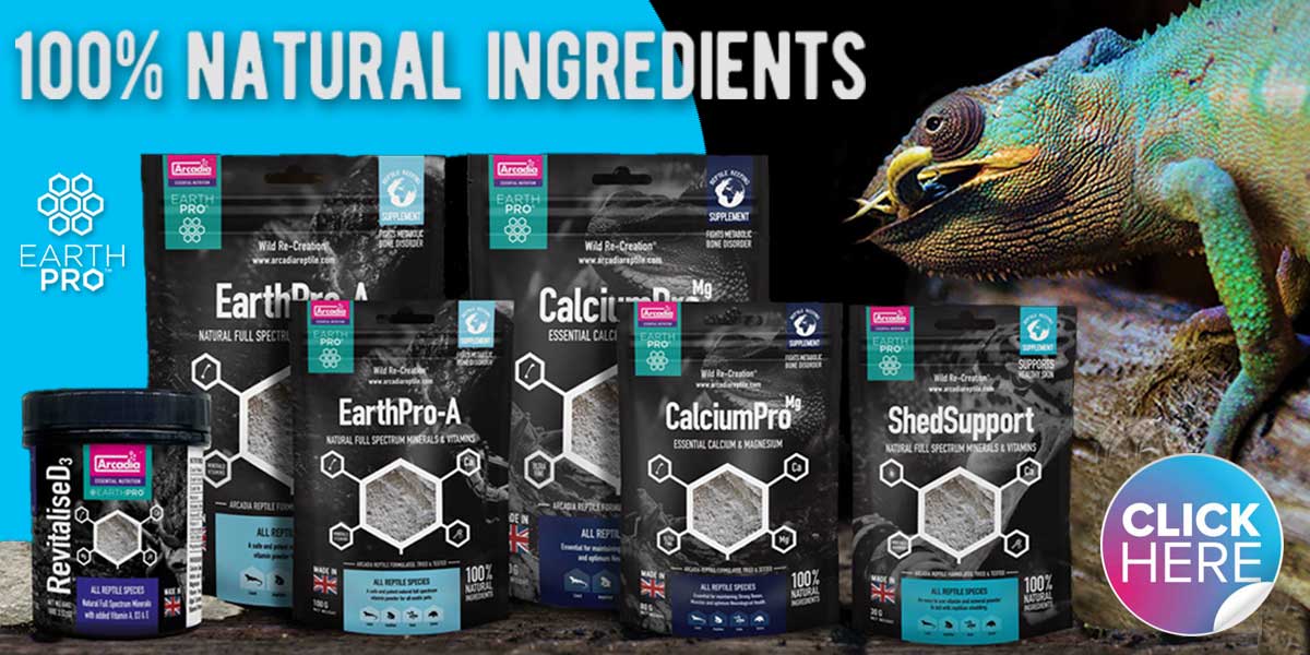 Arcadia EarthPro Reptile Calciums, Minerals, Vitamins and Supplements Range