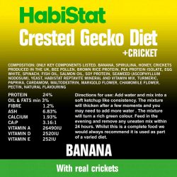 HabiStat Crested Gecko Diet | Banana With Crickets | 60g Pot