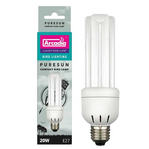 Arcadia PureSun Compact Lamp | Full Spectrum 2.4% UVB Bird Lighting