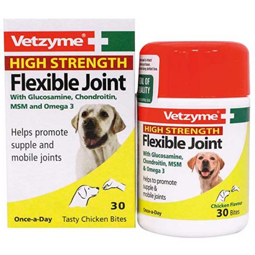 Vetzyme Flexible Joint High Strength Tablets For Dogs | 30 Bites