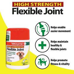 Vetzyme High Strength Flexible Joint Tablets For Dogs