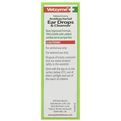 Vetzyme Veterinary Antibacterial Ear Drops And Cleanser For Dogs and Cats