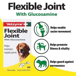 Vetzyme Flexible Joint Tablets With Glucosamine For Dogs