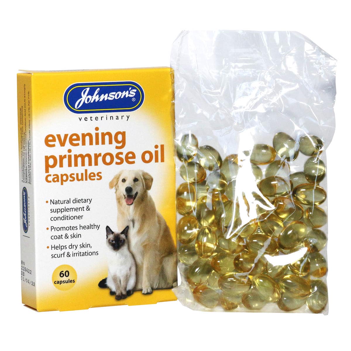 Johnson's Evening Primrose Oil Capsules For Dogs And Cats Serpentia