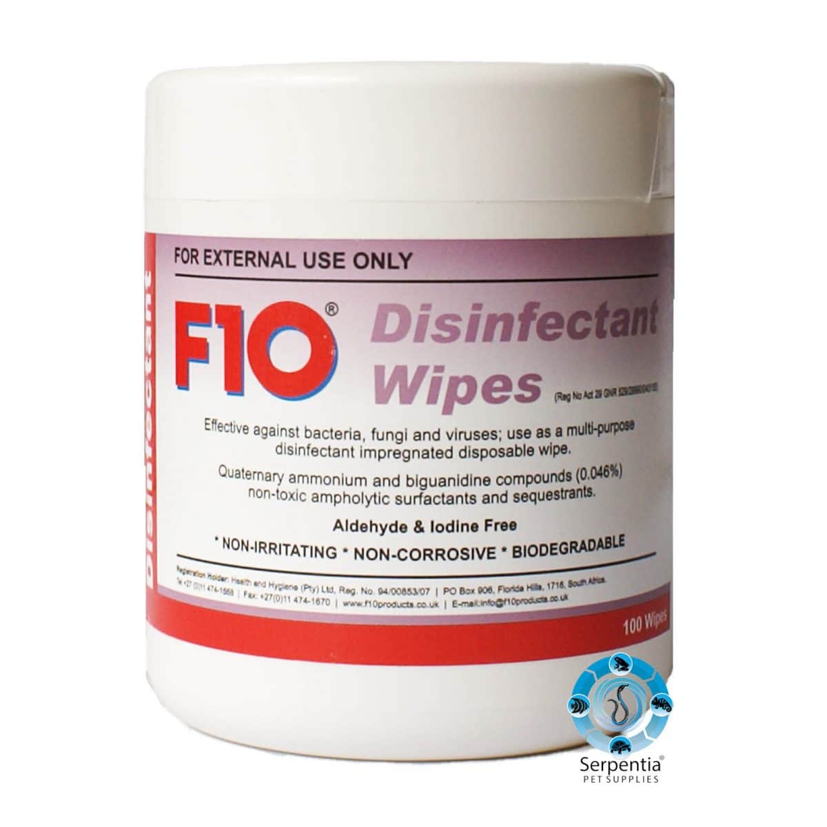 F10 Disinfectant Wipes Serpentia Pet Supplies