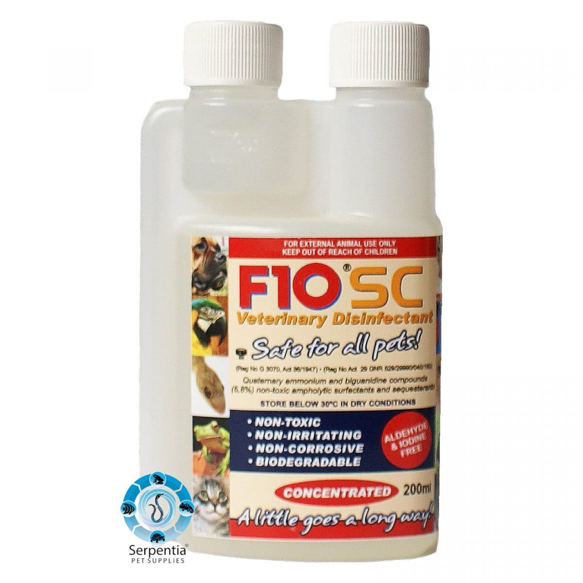 F10 SC Veterinary Disinfectant 200ml Serpentia Pet Supplies