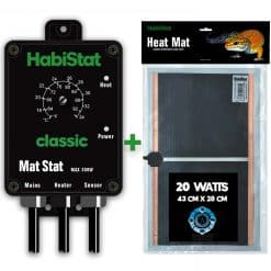 Habistat Mat Stat Black and 20 watt Heat Mat Bundle