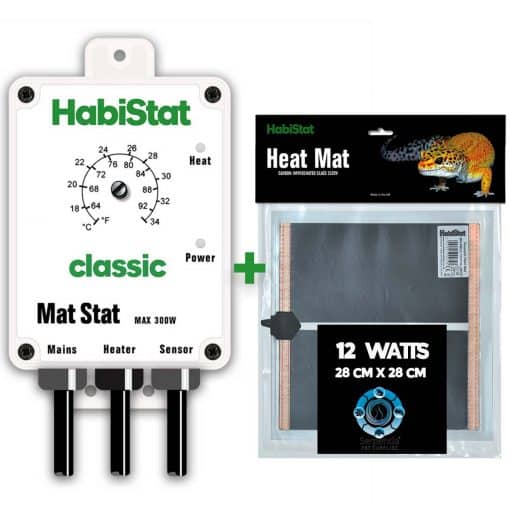 Habistat Mat Stat White and 12 watt Heat Mat Bundle
